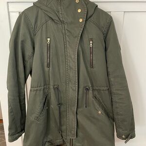 Olive Green Hooded Jacket